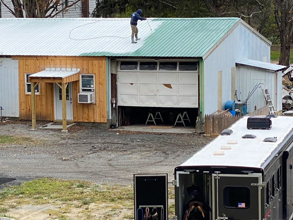 new roof coating by Engelmann Construction